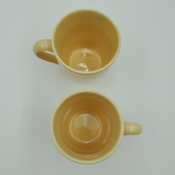 Sango Contempo Cream Mugs 4627 Yellowish Beige Embossed Cups - Picture 5 of 7